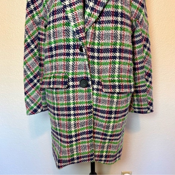 ASTR The Label Keller Plaid Wool Blend Coat Plaid Size Medium - Picture 4 of 15